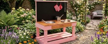 Bucatarie din lemn pentru copii